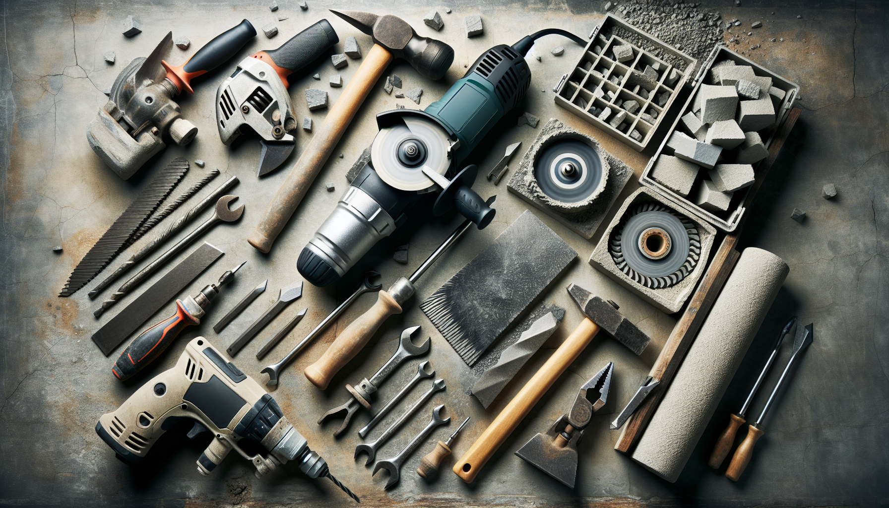 Cut concrete without a saw — alternative tools layout