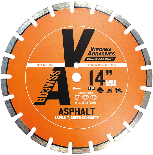 VA 14" BD Asphalt / Green Concrete Blade