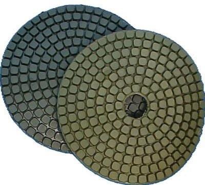 Resin-bond diamond polishing pads for granite