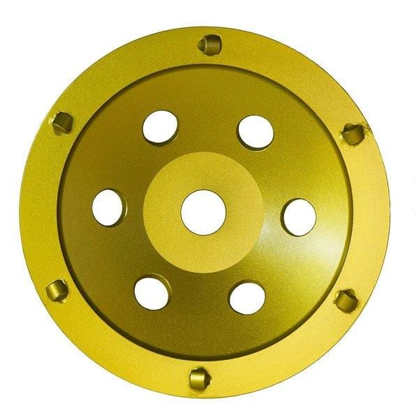 Virginia Abrasives 6-segment PCD cup wheel for thick epoxy removal
