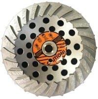 Virginia Abrasives turbo spiral diamond grinding cup wheel for grinding concrete with an angle grinder